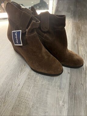 Marshalls Dark Brown Suede Ankle Booties